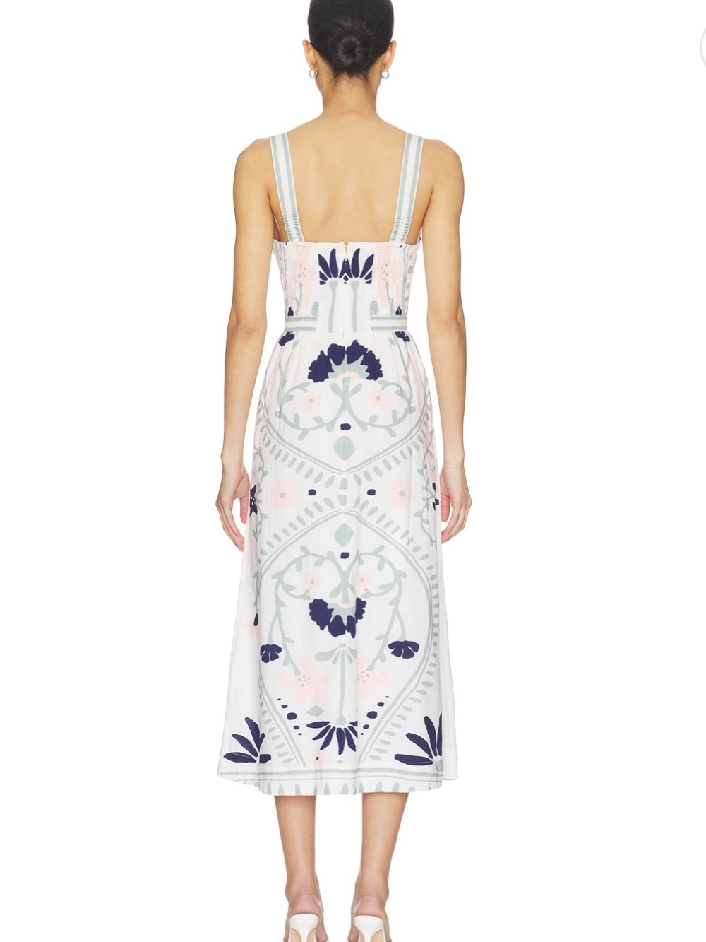Cleobella Carmen Midi Dress in Liliana Blue Surf Print - Picture 3 of 11